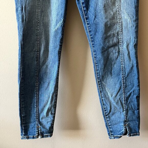 Women's 10 Kut from the Kloth Ankle Skinny Stretch Distressed Zipper Fly - Picture 5 of 8